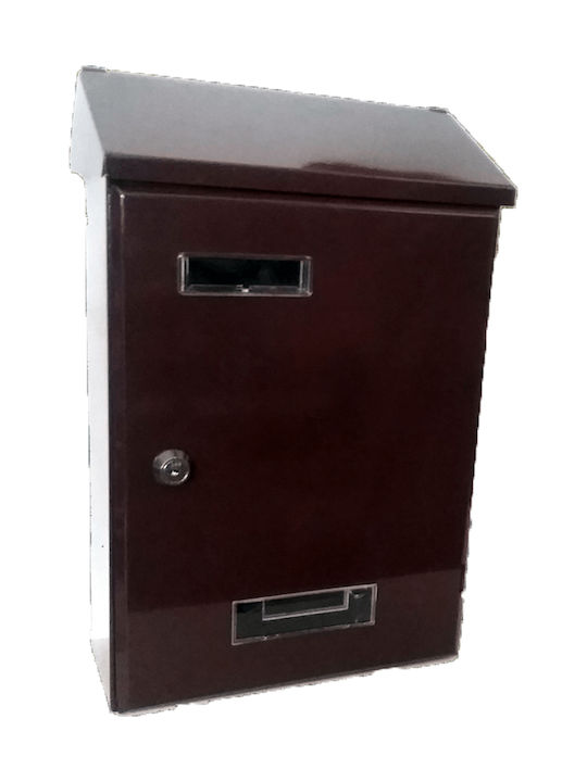 Import Hellas Outdoor Mailbox Metallic in Brown Color 36x9x23cm