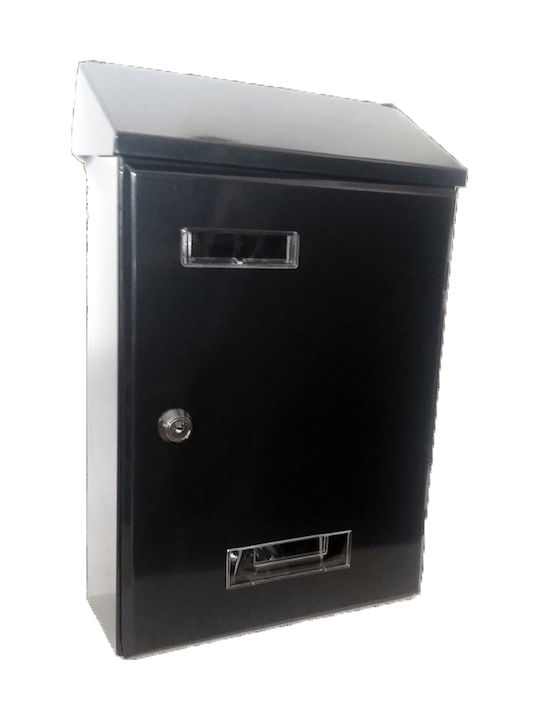 Import Hellas Outdoor Mailbox Metallic in Black Color 36x9x23cm