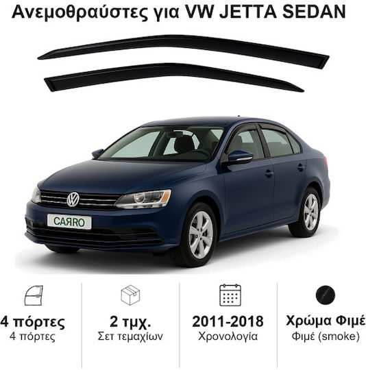 Heko Комплект Ветробрани Dark Fime за Volkswagen Джета 2бр