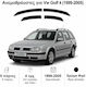 Heko Set of Windbreakers Front and Rear Car Dark Fime for Volkswagen Golf 4pcs