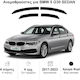 Heko Satz Windabweiser Vordere und Hintere Dark Fime für BMW Serie 5 4Stück