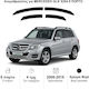 Heko Set of Windbreakers Front and Rear Car Dark Fime for Mercedes-Benz GLK 4pcs