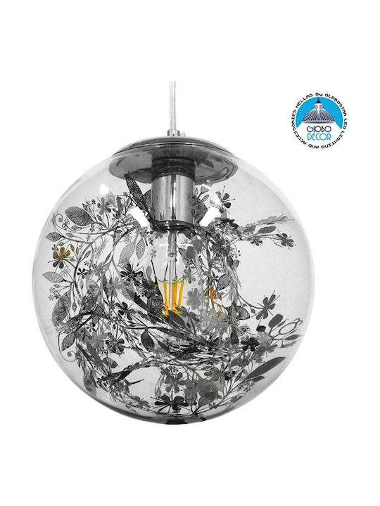 GloboStar Harper Pendant Light Suspension for Socket E27 Silver