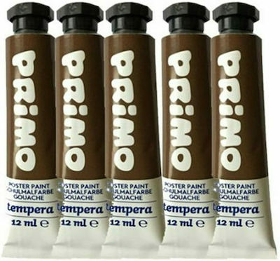 Primo Tempera Tempera Colour Paint Tube 12ml Brown 740