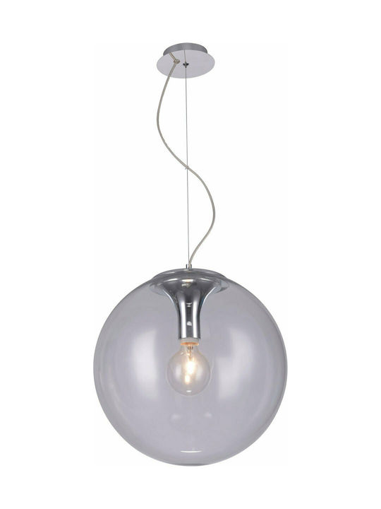 MultiHome Pilko Pendant Light Single-Light Ball Transparent