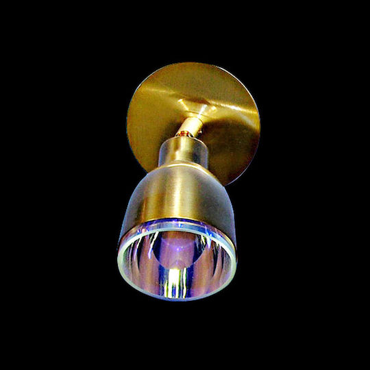 DITS Lighting Μονό Σποτ με Ντουί G4 σε Χρυσό Χρώμα