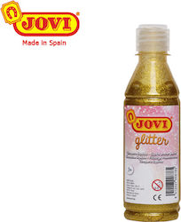 Jovi Glitter Tempera Farben Gold in Flasche 250ml 1Stück 226.517.38