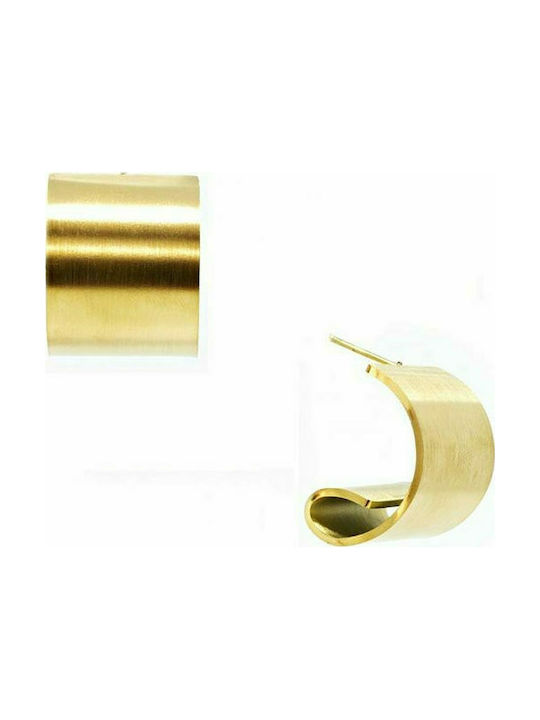 Gold plated steel earrings, TER429