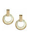 Steel earrings rose gold plated, TER399