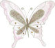 Ornament suspendat Fluture Plastic Roz 45x45buc