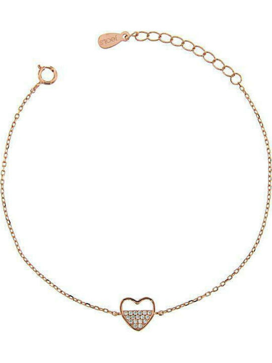 Jools Bracelet Chain made of Silver Gold Plated with Zircon