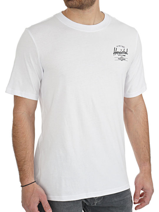 Herschel Supply Co Classic Logo Herren T-Shirt Kurzarm Weiß