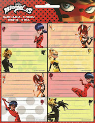 Gim Notebook Labels Miraculous 2pcs