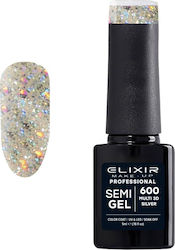 Elixir Semi Gel 600 Multi 3D Silver 5ml