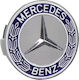 Auto Gs Τάπα Κέντρου Ζάντας Mercedes Benz Καπάκια Ζαντών Mercedes Σε 3 Διαστάσεις με Εσωτερική Διάμετρο 68mm Μαύρο 1τμχ