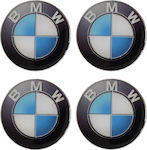 Auto Gs Wheel Center Cap Bmw Black/Chrome 1pc