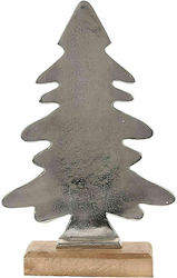 JK Home Decoration Christmas Decorative Wood Tree 38cm Silver