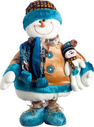 JK Home Decoration Christmas Fabric SNowman Figure Blue 110cm