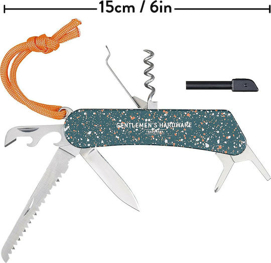 Gentlemen's Hardware 8-in-1 MARINE Multi-tool Survival Green