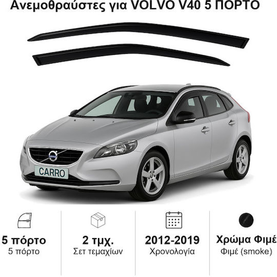 Heko Комплект Ветробрани Dark Fime за Volvo V40 2бр