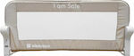 Kikka Boo I Am Safe Foldable Bed Rails made of Fabric in Beige Color 150x35x42εκ. 1pcs