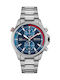 Boss Globetrotter Ανδρικό Ρολόι 46mm Χρονογράφος Μπαταρίας με Ασημί Μεταλλικό Μπρασελέ