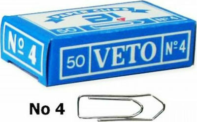 Veto No.4 Συνδετήρες 33mm Μεταλλικοί 50τμχ