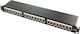 LogiLink Shielded Patch Panel for Rack 1U 19" with 24 cat6 Ports Black