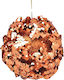 Hanging Ball Ornament Ornament Copper with Sequins Set 6pcs