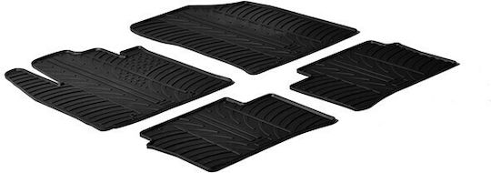 Gledring Set of Front and Rear Mats 4pcs for Kia Picanto 2011-2017 Black