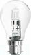 Evivak Halogen Lamp for Socket B22 with Power 100W 220-240V Clear