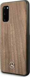 Mercedes-Benz Wood Cover Καφέ (Galaxy S20)