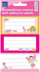 Next Notebook Labels Πριγκίπισσες 8.5x4cm 30pcs