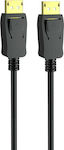 Powertech Cable DisplayPort male - DisplayPort male 2m Black (CAB-DP045)