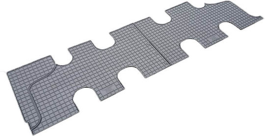 Cik Set of Front and Rear Mats 3pcs for Opel Vivaro Fiat Talento Renault Trafic 2014 Black