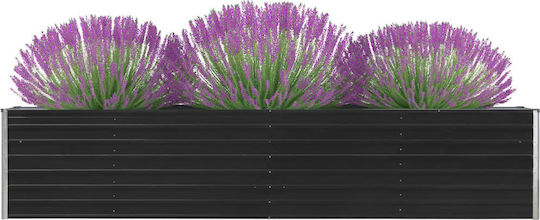 vidaXL Blumenkasten Metallisch Gray 320x40x45cm.