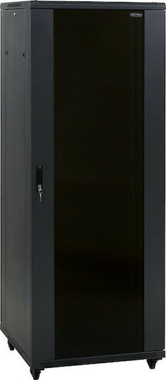 Central С крака Рак кабинет 47U с 2 врати 80x80x229см Черен 4000 4 800 47/C