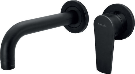 Viospiral Optima Set Mischer & Auslauf für Wandmontage für für Waschbecken 1 Ausfahrt Total Black