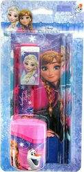 Bagtrotter Frozen Kinder Schreibwarenset mit Bleistift, Spitzer, Radiergummi und Lineal