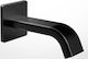 Eurorama Quadra Built-in Faucet Spout for Bathtub Black Matt