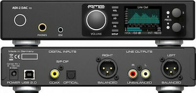 RME ADI-2-DAC-FS DA Converter Desktop Digital Headphone Amplifier 2 Channels with DAC, USB, and Jack 6.3mm