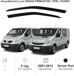 Heko Set Car Windbreakers Front Dark Fime for Opel Vivaro Renault Trafic Nissan Primastar 2 Pieces