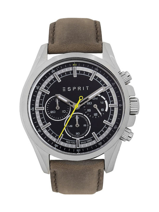 Esprit Watch Battery with Brown Leather Strap ES109161003