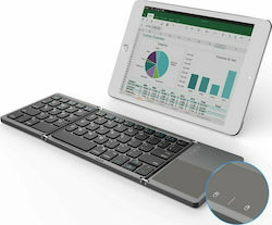 B066T Kabellos Bluetooth Tastatur mit Touchpad Gray