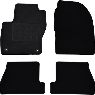 Cik Set of Front and Rear Mats 4pcs from Carpet for Ford Focus Black