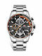 Mini Focus Men's Watch 44mm Battery with Silver Metal Bracelet