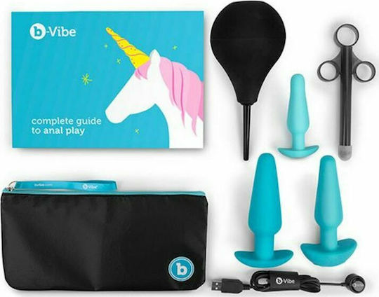 b-Vibe Anal Training Kit & Education Set Anale Plugs Elektrische Gitarren Türkis