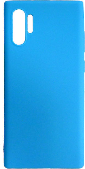 Matt Umschlag Rückseite Silikon Hellblau (Galaxy Note 10)