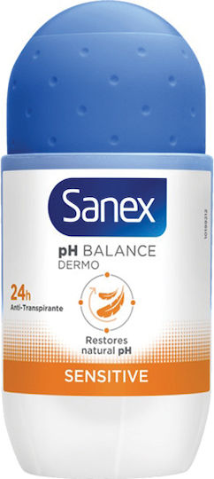 Sanex Dermo Sensitive 24h Antipespirant Αποσμητικό 24h σε Roll-On 50ml