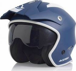 Acerbis Jet Aria Blue Κράνος Μηχανής Jet 1050gr με Sunvisor